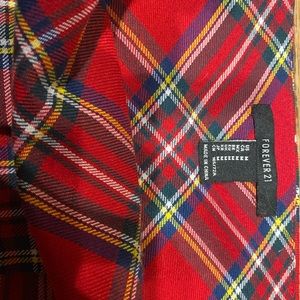 Forever 21 Red Plaid Skirt - Size Medium